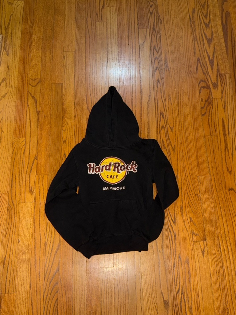 Hard Rock Cafe Black Hoodie with Yellow and Red Logo